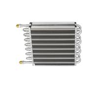 SRKATI Kit De Radiateur De Refroidissemen Kit De Refroidisseur D'huile De Transmission Universel en Aluminium, 2, 4, 6, 8, 10, 16 Rangées, avec Tuyau Oil Cooler(16 Row Silver)