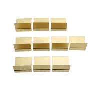 Srliya 10 Pièces Porte-Cartes de Visite en Acier Inoxydable en Forme de L Porte-numéros de Table 35 * 33mm pour Réception de Mariage Restaurant Hôtel Affichage Cartes de Visite Photos Menus