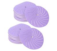 Srliya 100pcs Disques de Ponçage en Céramique Plusieurs Trous à Crochet et Boucle en Papier de Verre Arrière pour Ponceuse Orbitale Aléatoire 6 Pouces 600