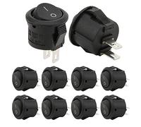 Srliya 15 Mm Rond sur Off 10 × 7 × 4 20pcs Rocker Power Small Round 2 Pin 2 Position KCD11 CONTRÔLE INDUSTRIELLE 16 Mm Diamètre Small Round Boat Rocker Interrupteurs