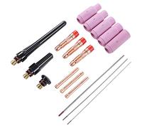 Srliya 17PCS TIG Soudage Set Abs Argon Arc Soudage Torche Verre Pièces de Perfusion Pièces pour WP17 18 26 Torche