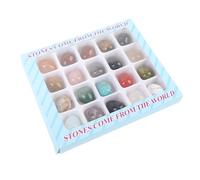 Srliya 20pcs Stone Collection Nature Rock and Crystal Collection Science Kit, Educational Earth Science Exploration pour les Enfants de Plus de 5 Ans, Objet Décoratif en Classe