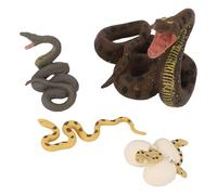 Srliya 4 PCS Snake Growth Cycle Model Toys Realist Educational Play Simulated Snake Statue Sculpture for Kids