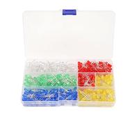 Srliya 500pcs LED Light Émission de Diodes 5 Mm Variété Couleur électronique COMPONNANTS pour le Signal de Bricolage Indicateur