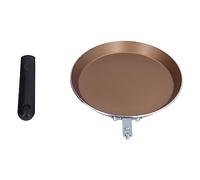 Srliya 6 Pouces de Friture en Pierre Médicale Antiadhésive, Usure de Grattage Plus Facile à Retourner la Cartouche pour la Cuisine, la Cuisinière à Induction, Lavable, Largement (Or)
