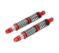 Srliya Amortisseur pour Scx10, Ensemble Durable 102 Mm (Rouge) | Construction en alliage d\'aluminium, améliore les performances, adapté aux voitures RC