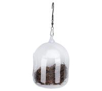 Srliya Attirez Les Oiseaux avec Une Maison à Oiseaux Suspendue en Bois de Verre, Nid de Transparent, Crochet pour Jardin Intérieur et Extérieur