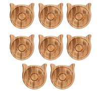Srliya Bac de Bracelet en Bois, Kitty Ears Design Bijoux Holder Affichage pour Bracelets en Perles, 8pcs Organisateur de Bracelet en Bois pour Coiffeuse, Matériau en Bois Solide