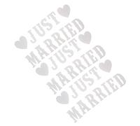 Srliya Bannières Just Married avec Lettres en Papier cartonné | Facile à utiliser, Polyvalent pour les mariages, Matériau en papier durable, Accessoires inclus