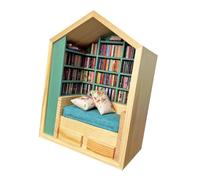 Srliya Bibliothèque en Bois pour Soulager l'anxiété, Décoration Décorative pour Se Débarrasser de l'anxiété pour Les Salons, Les études et Les Bureaux 6,7 X 3,9 X 9,1 Pouces