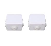 Srliya Boîte de Jonction électrique, Boîtier en Plastique ABS IP55 85x85x50mm, Trou réservé, 2 Pièces, pour Câblage Résidentiel, y Compris