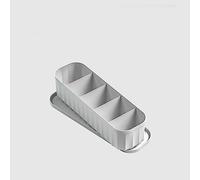 Srliya Boîte de Rangement de Chaussettes, Grande capacité, Conception de Grille, Support de Rangement de Sous-vêtements pour Garde-robe Chambre à Coucher, Matériau PP (Blanc (5 chaussettes
