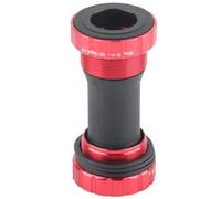 Srliya Boîtier de Pédalier Bike BC, Haute étanchéité, Faible Résistance à la Lubrification, étanchéité des Rainures pour VTT, Vélo de Route à Pignon Fixe, Alliage D'aluminium (Rouge)