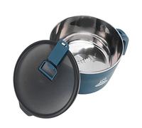Srliya Bol à Nouilles en Acier Inoxydable avec Couvercle, Support Mobile Pratique, Grande capacité de 1300ML pour les Personnes au Rythme Rapide (Bleue)