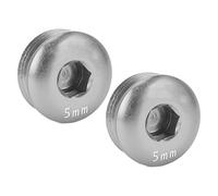 Srliya Bouchon à Vis de Pédale de Vélo en Alliage D'aluminium, Fixation Légère Anti-poussière pour Vélos de Montagne, Paquet de 2 (Couleur Ti)