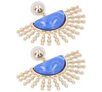 Srliya Boucles D'oreilles Pendantes à la Mode Adaptées aux Occasions Spéciales, Matériau en Alliage de Haute qualité (Bleu)