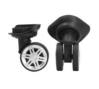 Srliya Bougage de Remplacement 1pair Bagage Roue Pièce de Rechange de Secours Noir à 360 Degrés Roues de Coffre Universelle