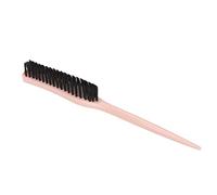 Srliya Brosses à Cheveux en Nylon à 3 Rangées pour Ajouter du Volume, Brosse à Queue de Rat pour la Coiffure, Utilisation en Salon, Matériau ABS (Rose)
