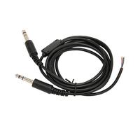 Srliya Câble de Remplacement pour Casque D'aviation David Clark AVCOMM Pilot, Double Prise GA, Câble DIY pour Casque D'aviation, 2 M
