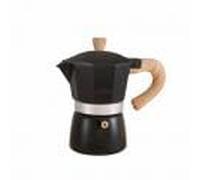 Srliya Cafetière Portable en Aluminium, élégante Poignée en Grain de Bois, Cafetière Moka pour Usage Extérieur (150ML)