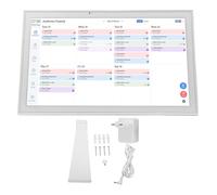 Srliya Calendrier électronique de 21,5 Pouces, écran Tactile 1920x1080P, Planificateur Familial, Tableau des Tâches, Portrait AI, Cadre Photo Numérique, Bureau ou Support Mural, Blanc (Prise UE