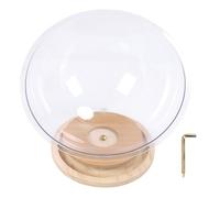 Srliya Capsule D'espace Lit Chat Lit Acrylique Transparent avec Une Plaque Tournante en Bois Jouet de Piste à Balle de Chatte de Chat surélevé pour Chats Dormant Jouant