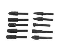 Srliya Carbure Burr Set 1/4in Tige Double Cut Die Grinder Outil Rotatif Râpe Bits Bois Sculpture Accessoires