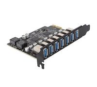 Srliya Carte D'extension USB 3.2 GEN1 Haute Vitesse à 7 Ports, Puissance Stable pour 10, Transmission 5Gbps en Métal