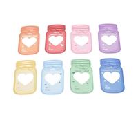 Srliya Cartes-cadeaux en Forme de Bocal 30pcs Ensemble avec Sacs en Plastique, Ruban Adhésif Double Face pour échanges, Anniversaire, Artisanat de Bricolage