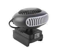 Srliya Chauffage électrique à Thermostat Intelligent, Radiateur Portable de 170 W avec Tête Rotative à 180°, 2 Niveaux Réglables pour Batterie WA3551, 2 Ports USB pour le Chargement