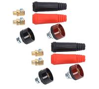 Srliya Connecteur de Panneau de Câble de Soudage, Ensemble de Prises à Montage Rapide, Prise et Prise de Soudeur [Marque] 12 Pièces ABS Rouge et Noir avec Alimentation Stable pour