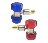 Srliya Connecteur Rapide R134A Connecteur de Climatiseur R134A Adaptateur de Climatiseur Coupleur Rapide Réglable en Cuivre 1/4 Po Mâle avec Joint Torique pour Système Réfri