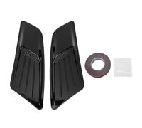 Srliya Couvercle de Capot de Moteur de Voiture Noir, 2 Pièces, Garniture de Ventilation D'admission de Refroidissement Universelle pour Décoration Extérieure D'automobile
