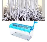 Srliya Déchiqueteuse de Papier en Plastique, Fonctionnement Manuel, Machine de Découpe A4 Transparente pour Usage Domestique et de Bureau (Bleu)