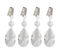 Srliya Décorations de Lustre à Prismes en Cristal pour Les Fêtes à la Maison, Ensemble de Poids de Nappe, Pendentif à Prismes en Forme de Larme pour la Décoration de Pique-Nique en