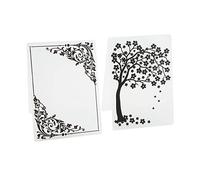 Srliya Dossiers de Gaufrage, Paquet de 2 Textures en Plastique | Fabrication de cartes DIY, résistante à l\'usure, adaptée aux machines à gaufrer populaires, idéale pour le scrapbooking.