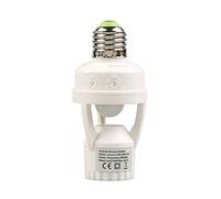 Srliya Douille de Capteur E27, Adaptateur de Support de Lampe activé par le Mouvement, Temps de Retard Réglable, Distance de Détection de 6 M, Installation Facile, Aucun Internet