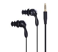 Srliya Écouteur d'oreille étanche à L'oreille avec Cordons Plus Courts, Conception Ergonomique, Grade IP68, 2 Clips, Bouchon de 3,5 Mm, pour la Natation, la Course, Le Surf, Le Matériau (Noir)
