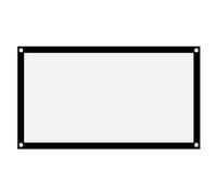 Srliya Écran de Projecteur Portable 16:9, Rideau en Polyester Blanc sans | Tissu en Polyester de qualité Supérieure, Pliable et Léger, Facile à Installer avec des Crochets, pour le Camping en Plein