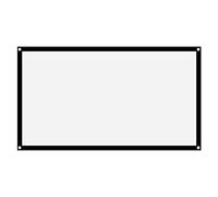 Srliya Écran de Projecteur Portable 16:9, Rideau en Polyester Blanc sans | Tissu en Polyester de qualité Supérieure, Pliable et Léger, Facile à Installer avec des Crochets, pour le Camping en Plein