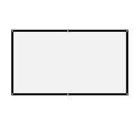 Srliya Écran de Projecteur Portable 16:9, Rideau en Polyester Blanc sans | Tissu en Polyester de qualité Supérieure, Pliable et Léger, Facile à Installer avec des Crochets, pour le Camping en Plein