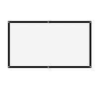 Srliya Écran de Projecteur Portable 16:9, Rideau en Polyester Blanc sans | Tissu en Polyester de qualité Supérieure, Pliable et Léger, Facile à Installer avec des Crochets, pour le Camping en Plein