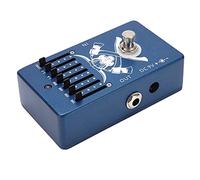 Srliya Égaliseur Guitare EQ 6 Bandes, Alliage d'aluminium Durable | Plage de ± 18 dB, alimentation DC9 V, courant 30 mA, résistant à l\'usure.