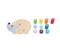 Srliya Enfants Puzzle en Bois Early Education Forme Cognition Couleur Classification Hédgehog Numéro Game Baby Hand Eye Coordination Toy