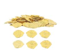 Srliya Ensemble de 100 Pièces de Pièces de Pirate, Décoratives à Haute Simulation, Parfaites pour Les Fêtes d'halloween et Les événements sur Le Thème des, Matière Plastique Durable (Dorée)