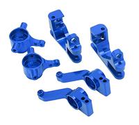 Srliya Ensemble de Blocs de Direction en Aluminium pour Véhicule Tout-Terrain Slash 4x4 RC, Pièces Métalliques Légères et Durables, Installation Facile, échelle 1/10 (Bleue)