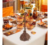 Srliya Ensemble de Bols de Service à la Citrouille D'Halloween, pour Collations et Friandises Lors des Fêtes, Décorations de Fête D'Halloween en Résine, 3 Tasses 15x15x21cm (#1)