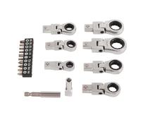 Srliya Ensemble de Clés à Cliquet 20 PCS Interchangeable à 180 Degrés Rotation de Têtes de Tête de Tête de Tête de Tête de Bit