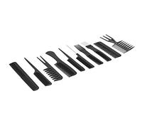Srliya Ensemble de Peignes de Coiffure Professionnels, Dents Lisses pour la propreté des Cheveux et la Protection du Cuir Chevelu, pour Usage en Salon, Noir