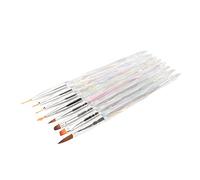Srliya Ensemble de Pinceaux Nail Art, 8 Pièces pour Usage Professionnel | Facile à utiliser, résistant à la poussière, conception légère, matériaux ABS et nylon
